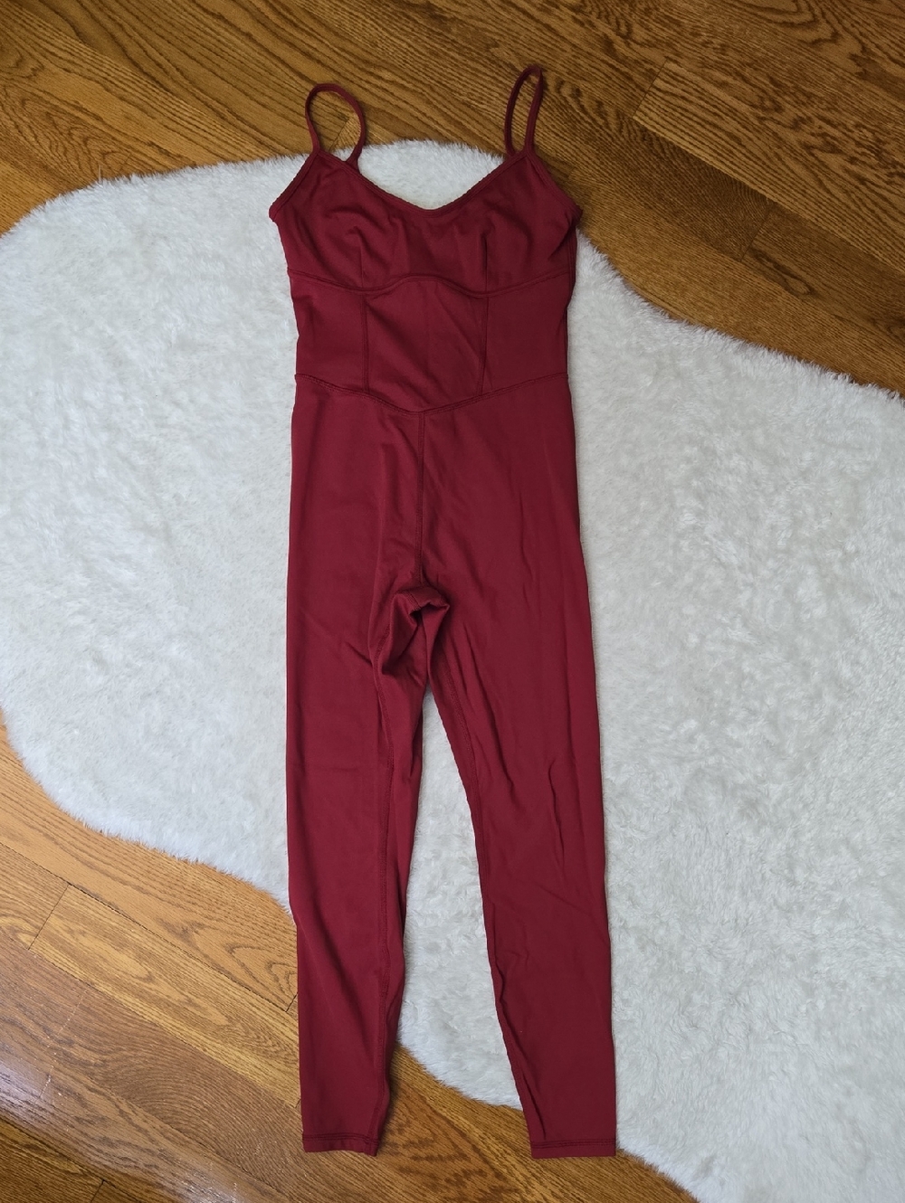 Joy Lab Maroon Athletic Bodysuit, Womens Size Small